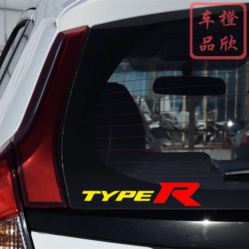 Car Stickers TypeR Sports Reflective Decoration For Honda Fit Civic Accord Windshield Window Trunk Bumper AutoTuning Styling