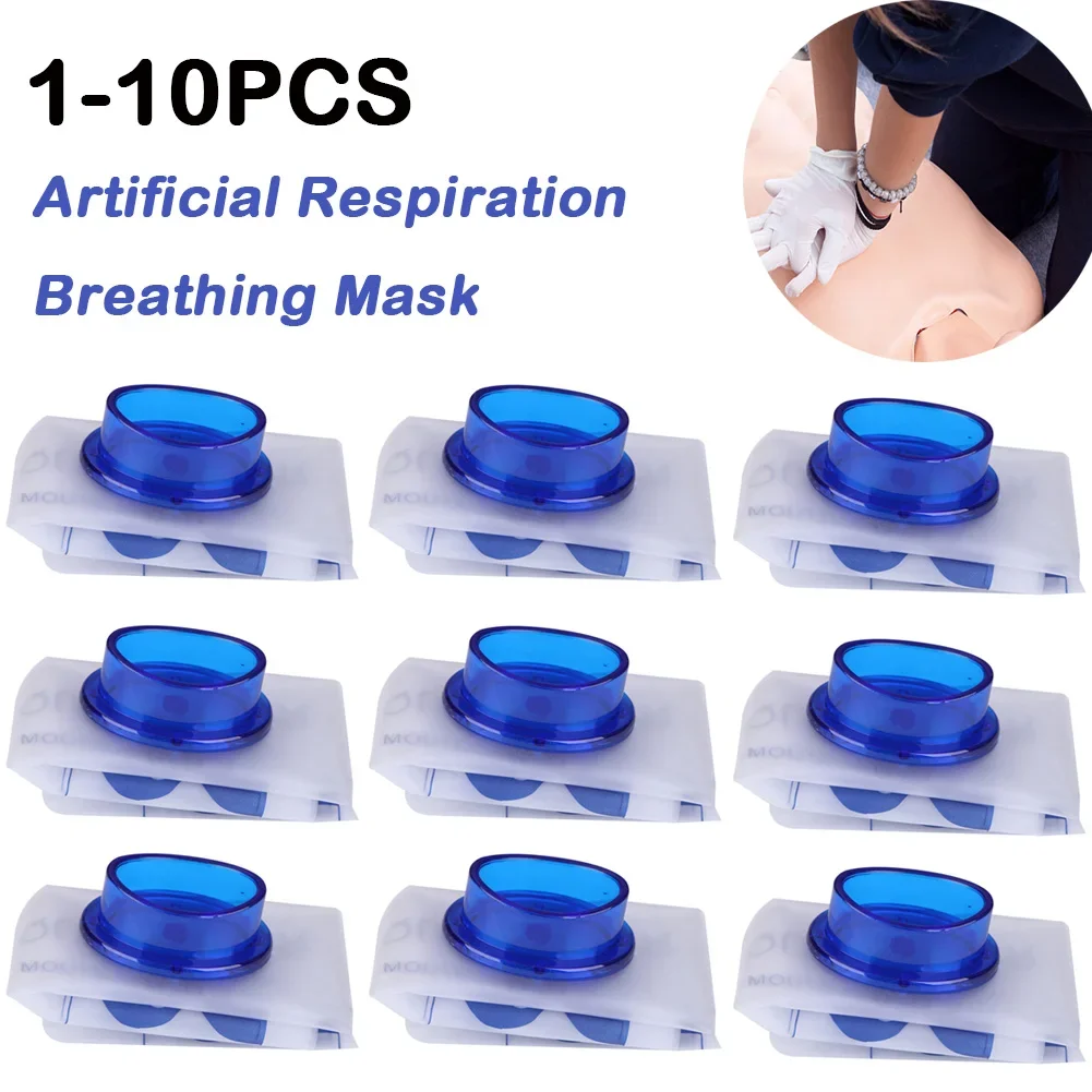 Disposable First Aid Breathing Respirator Mouth to Mouth CPR Face Shield Artificial Respiration Breathing Mask Emergency Rescue