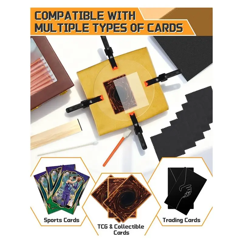 Hot Selling-Card Grading Flattening Kit, 313Pcs Trading Card Cleaning Kit For Collectors, Card Restoration Repair Fix Kit,Card