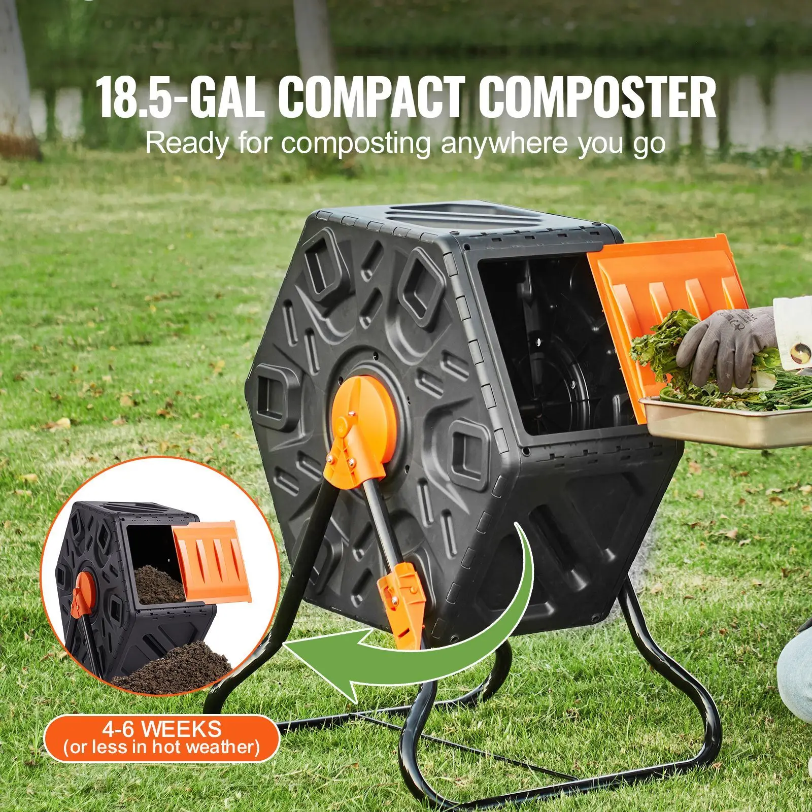 Contenedor de compost, modelo  - Compost Bin reseña y precio