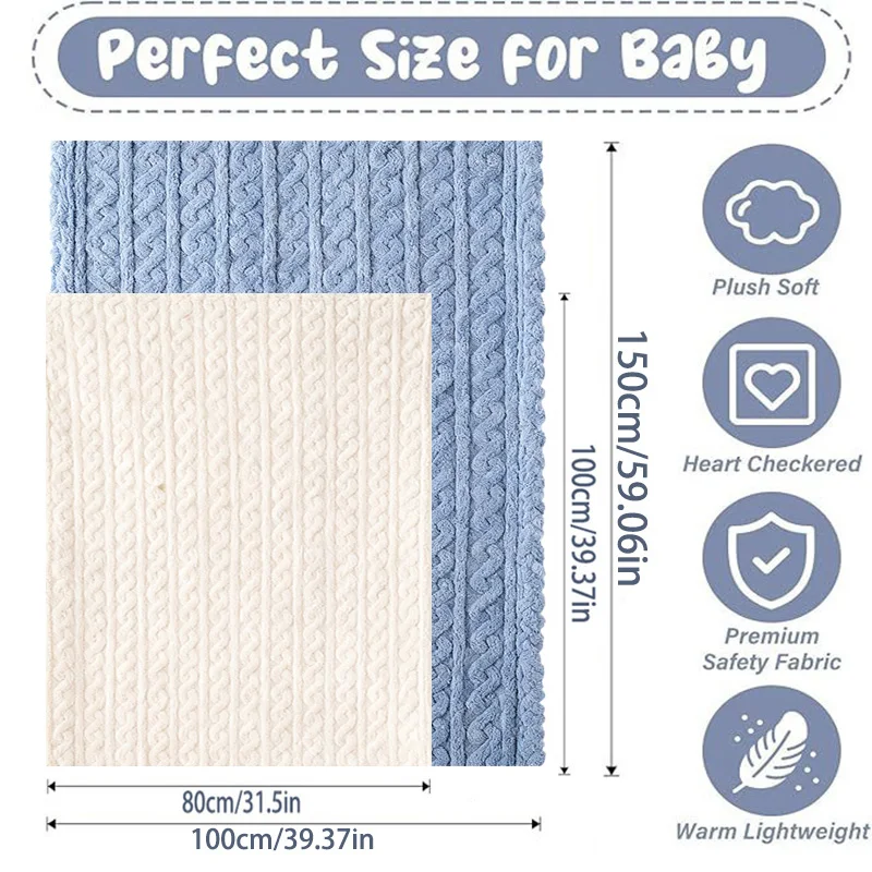 Solid color S-pattern checkered blanket, fluffy and soft with minimal shedding, ideal for napping and air conditioning use
