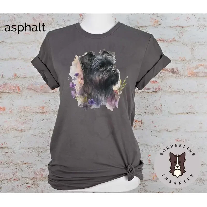Affenpinscher in Flowers Jersey T Shirt for Him or Her Owner Dog Lover