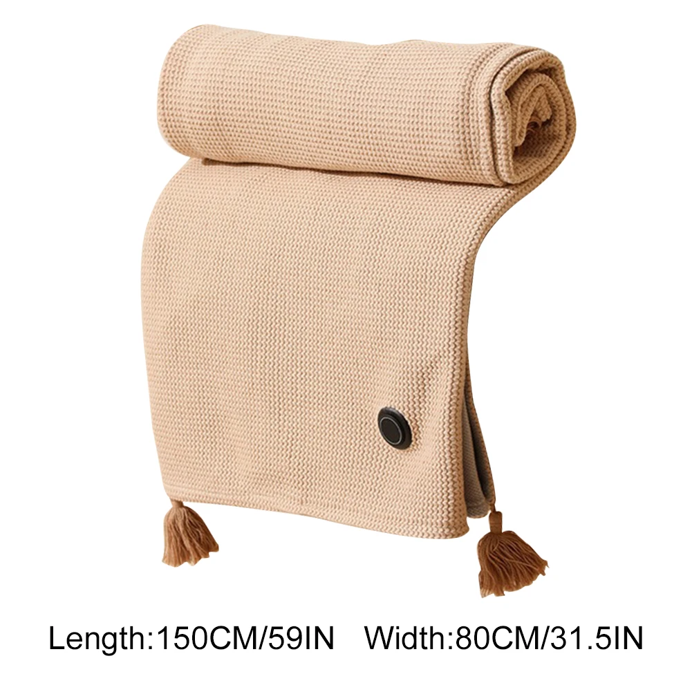 Wearable USB Electric Heated Blanket 3 Heating Levels USB Heated Blanket Shawl Portable Body Warmer Blanket
