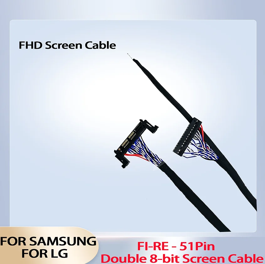 FI-RE51P 2ch 8-bit LVDS Cable 55cm 51pin Universal for Samsung  for LG for AU for ChiMei Sharp Display Panel Connection Cable