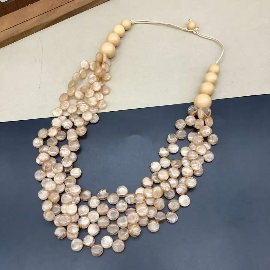 

Acrylic Multi-Layer Irregular Geometric Necklace For Women Fashion Retro Sweater Chain