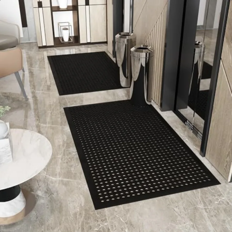 Heavy Duty Rubber Floor Mat NonSlip Waterproof Easy to Clean AntiFatigue Mat for Commercial Kitchens Restaurants Workshops Oil