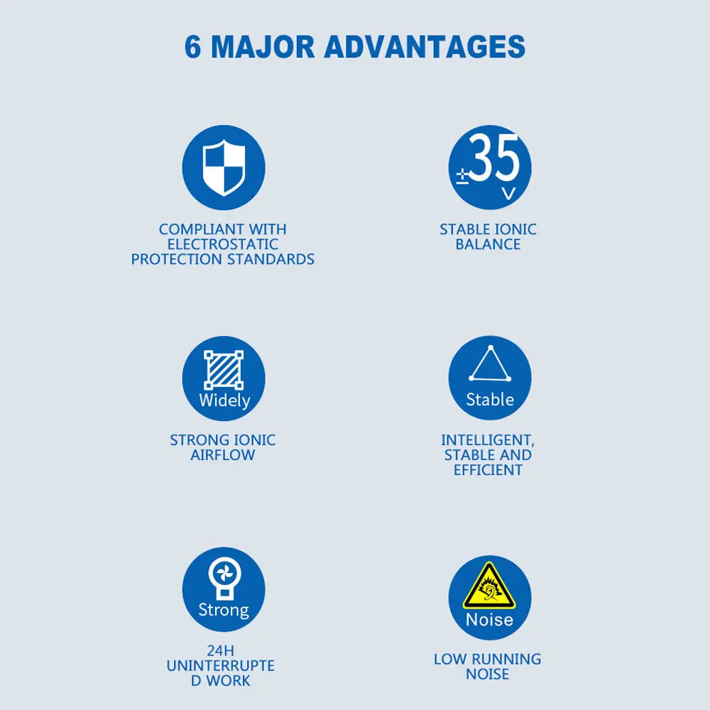 

10KV ST-302D Anti-Static Ionizing Air Gun Industrial Static Eliminator & Dust Removal Tool