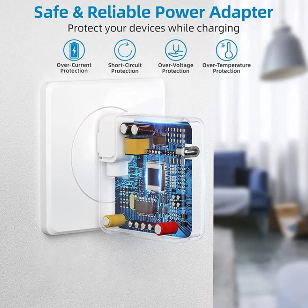 Tipo-C Carregador Rápido para MacBook Pro, carregador de parede, USB-C PD, Laptop Power Adapter, 2m cabo de carregamento, 100W, 13 polegadas, 16 polegadas, Laptops