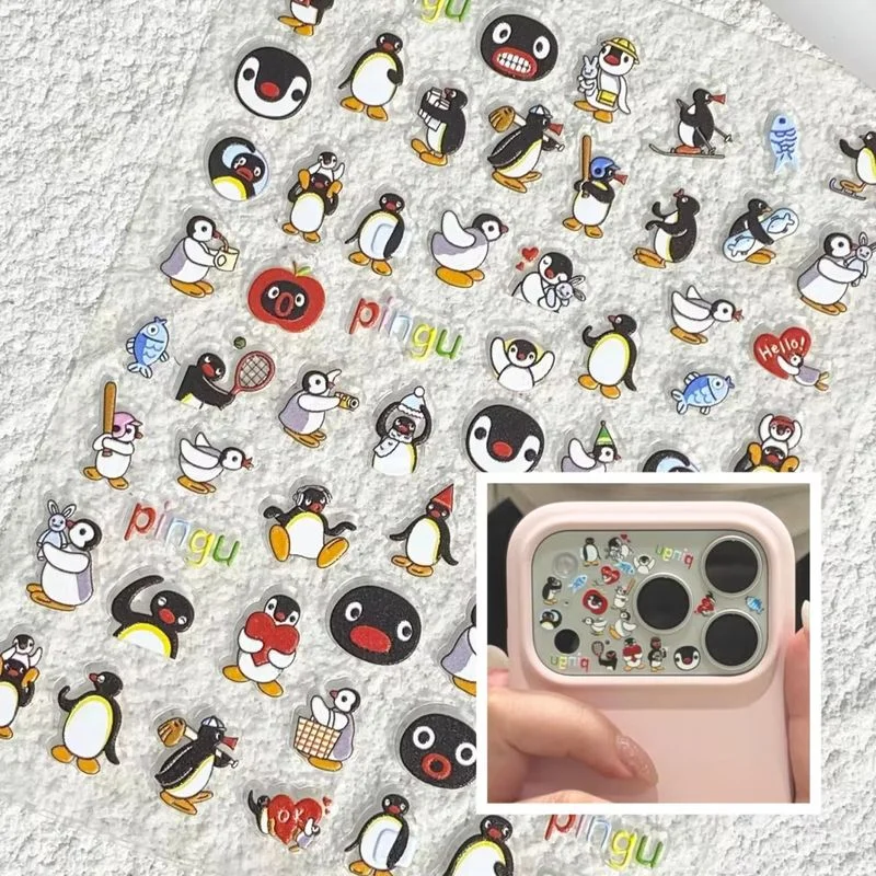 Diy Electronics Case - Милые наклейки INS Pingu в корейском