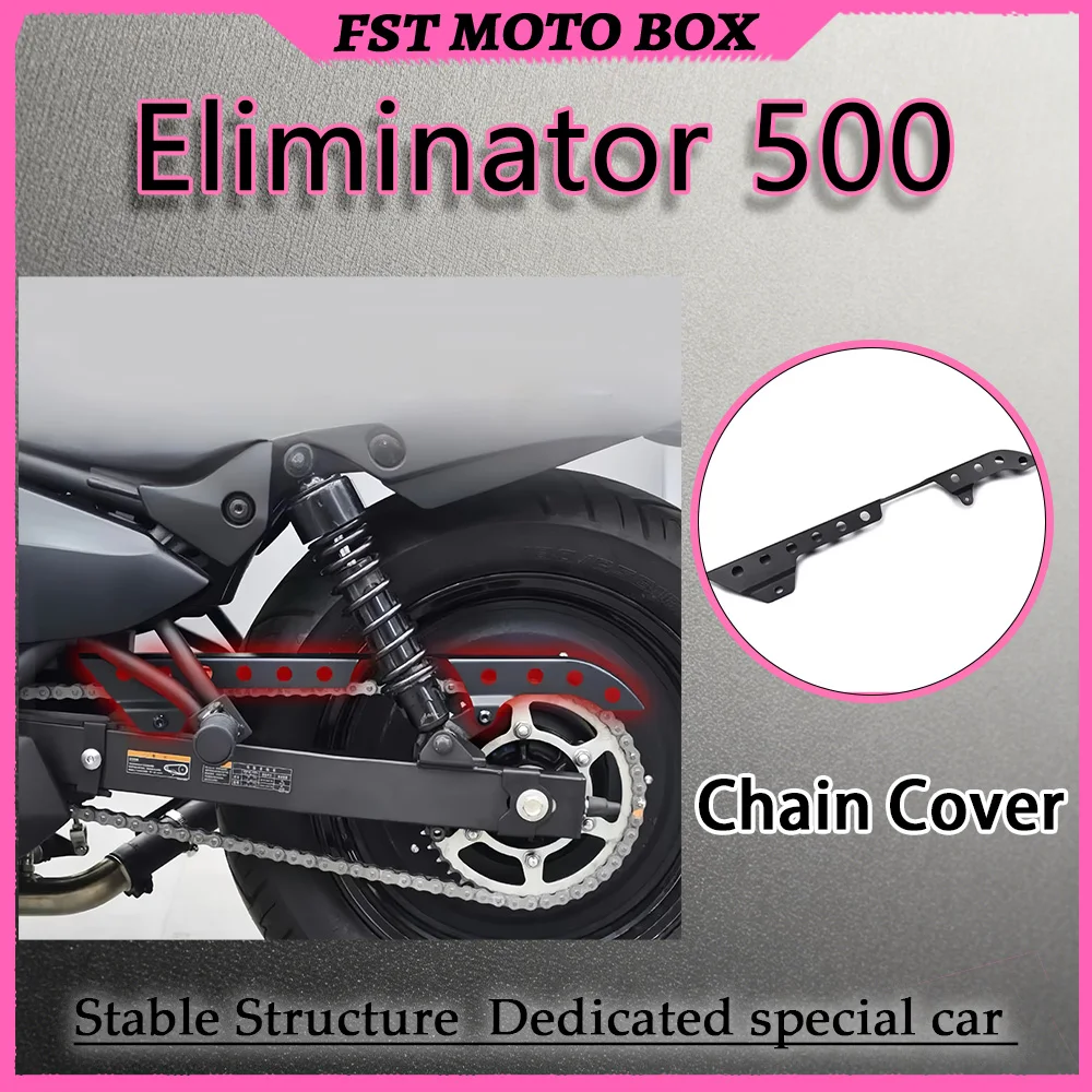 FOR Retro Stainless Steel Chain Guard for Eliminator 500 Anti-Sand Anti-Mud Anti-Fall Decorative Motorcycle Chain Cover