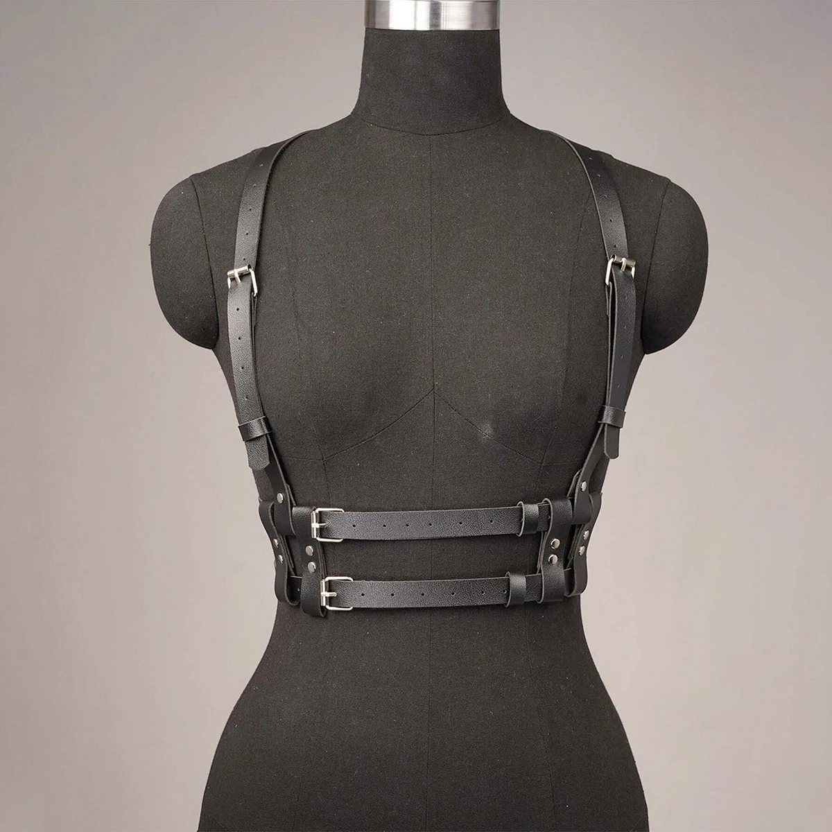 النساء حزام الموضة الشارع نمط الشرير حزام المشدية النمذجة الخصر إلى الكتف حزام مشد تسخير القوطي الملابس والاكسسوارات #1