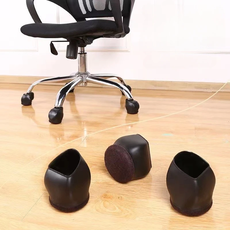 1PC Rotating Chair Holder Computer Chair Anti Slip Thickened Wear Pad Office Chair Wheel Caster Roller Leg Sleeve