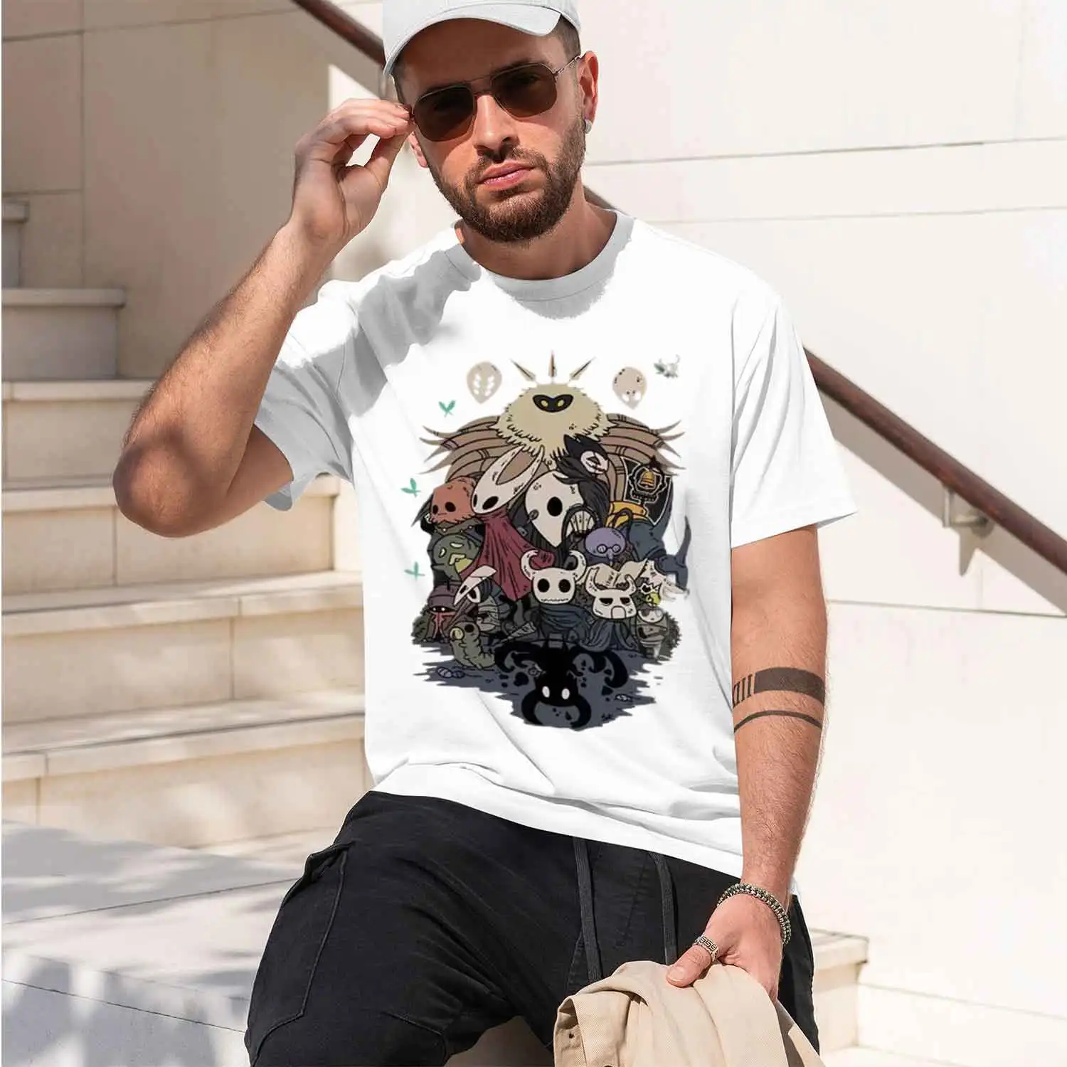 Hollow K Crew Hallownests Bugkind Gathe Abyss Hallownest Folk Allies Kin Womens clothing crew neck tee 2026 New Model Men’s Shor