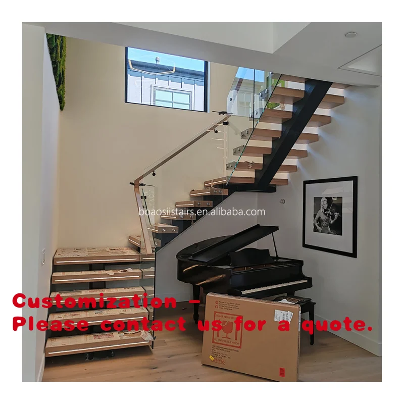 

Индивидуальный дизайн. Современные высококачественные стальные лестницы для помещений с каменными ступенями и стеклянными перилами для квартир.