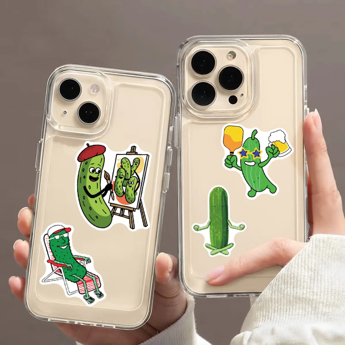 50Pcs Fun Pickled Cucumbers Graffiti Stickers Decoration Luggage Phone Guitar Scrapbook Waterproof Sticker