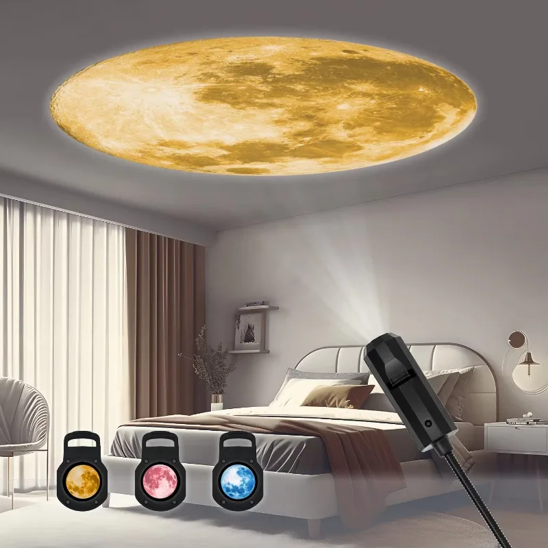New USB Lighting Night Light Romantic Atmosphere Lamp for Selfie Backgroun Bedroom Decor of Moon Projection Lamp High Quality