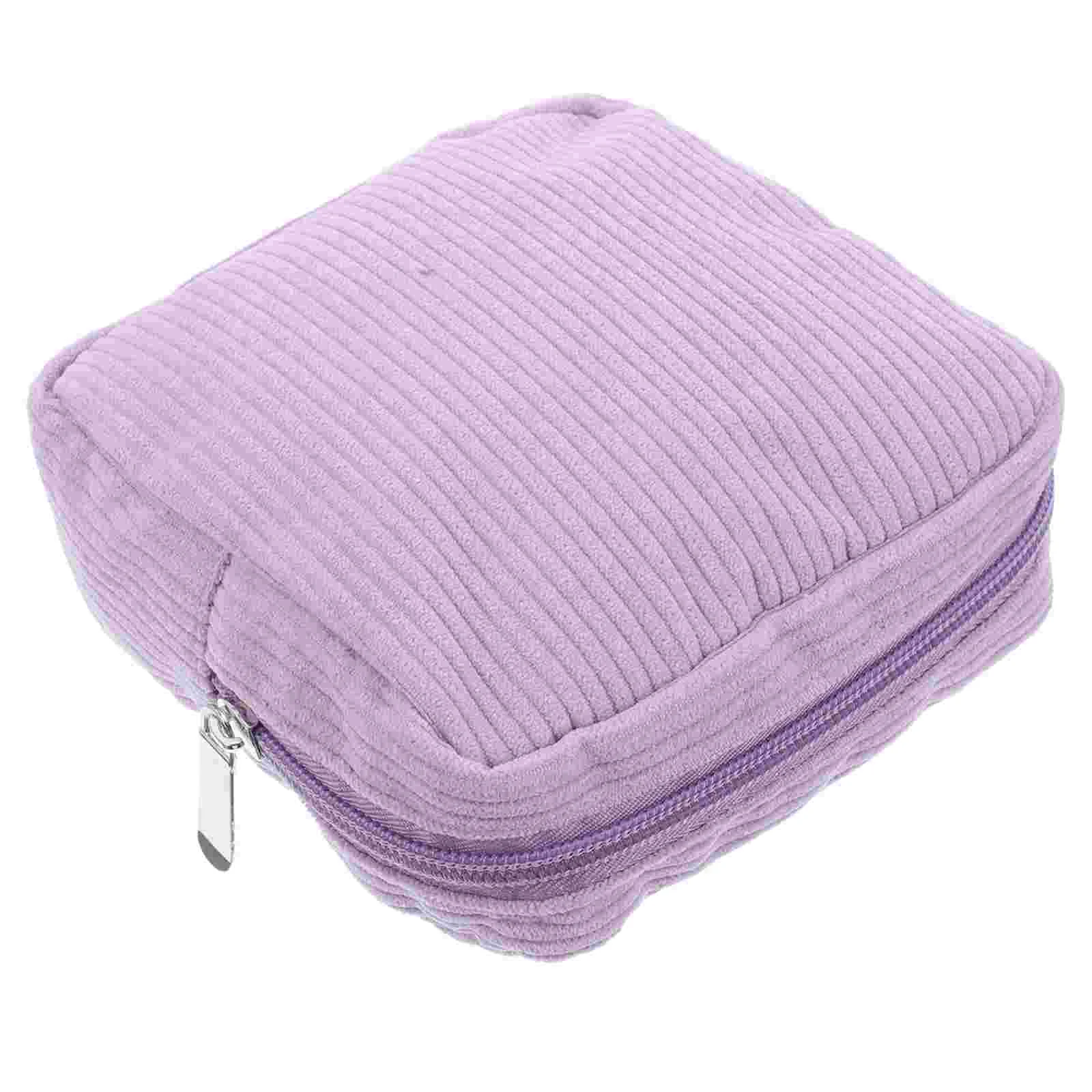 Corduroy Storage Bag Change Purse Wallet Sanitary Pad Wash Period Bags for Women