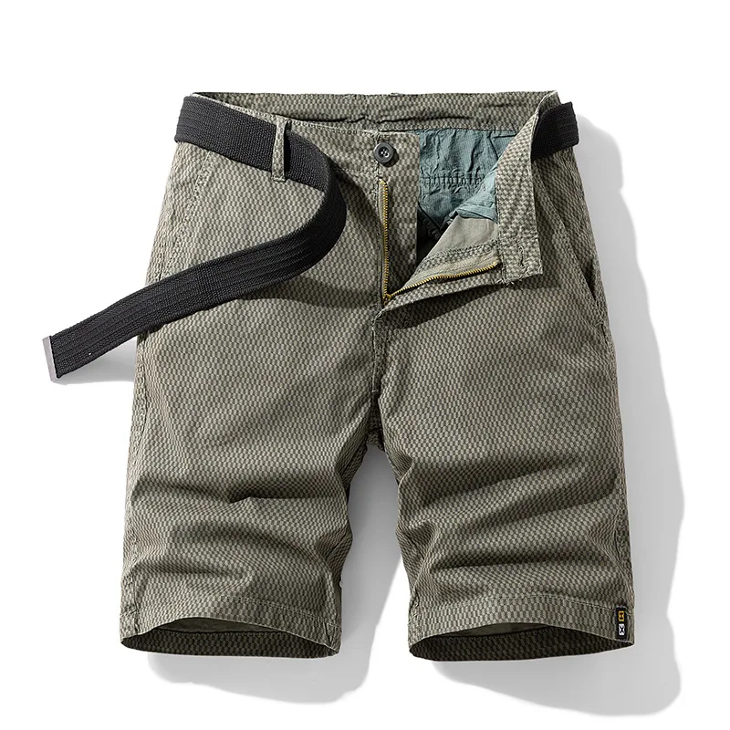 2025 Nieuwe casual shorts voor heren, outdoor met riem, zomergestreepte trendy losse werkshort 28-38