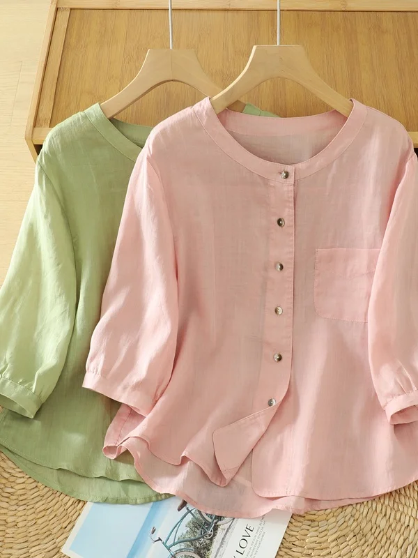 

Летний повседневный однотонный женский модный топ больших размеров с эффектом похудения, удобная смесь хлопка