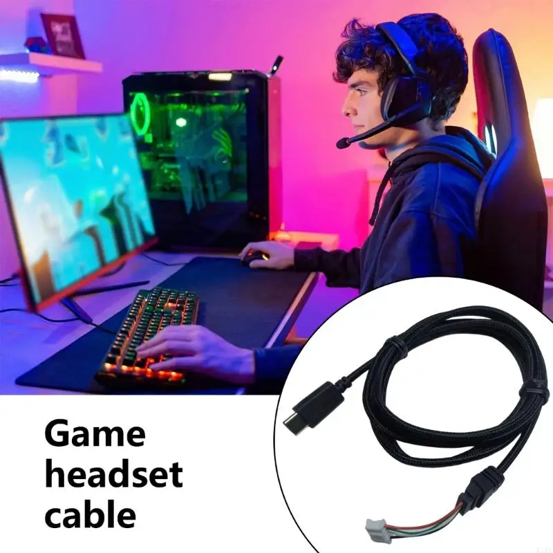 

Сменный кабель для игровых наушников USB C длиной 1,5 м с превосходной четкостью звука для ROG / ROG S K1KF