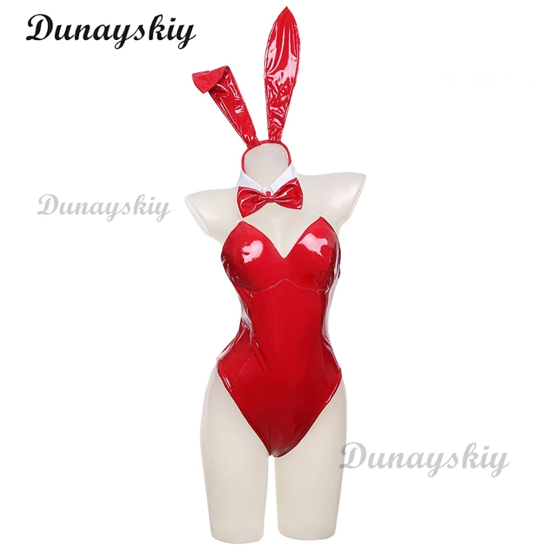 Anime Blauw Archief Konijntje Meisje Sexy Cosplay Kostuum Lingerie Bodysuit Uniform Pak Vrouwen Halloween Anime Spel Konijn Rollenspel