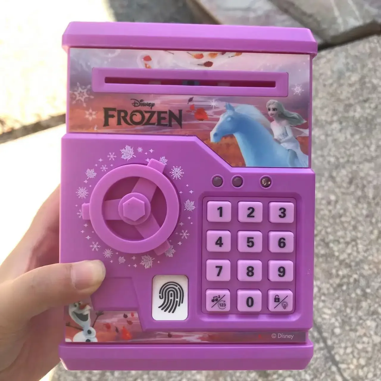 Disney-Tirelire automatique multifonctionnelle avec mot de passe pour enfants, tirelire, boîte d'épargne, maison de jeu, jouet, cadeau pour bébé, VIP, Frozen