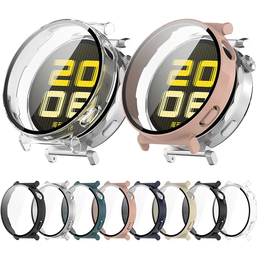 

Watch Case PC Bumper Tempered Glass Film Cover Tempered Glass Protective Cover Full Coverage Case for Huawei Watch GT5 41MM/46MM