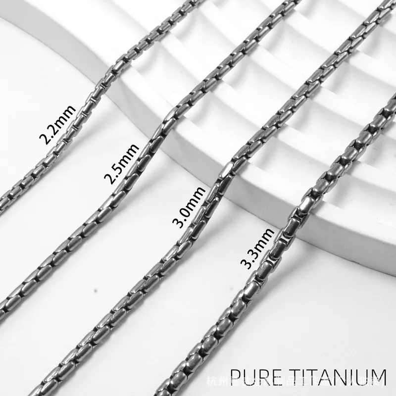 NEW 3.3mm Pure Titanium Snake Chain Necklace for Men Women Fashion Collarbone Chain No-Fade NO Allergic Skin Friendly Necklaces