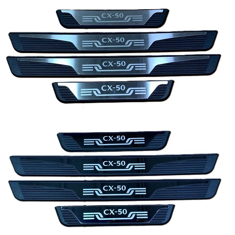 For Mazda cx50 cx-50 2019-2022 2023 2024 2025 2026 2027 Car Door Sill Protector Scuff Plate ABS Trims Sticker Auto Part Supplies
