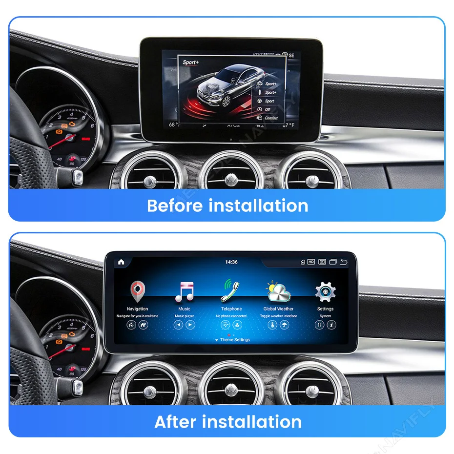 MEKEDE EU Duty Free Qualcomm Snapdragon 680 für Mercedes Benz C W205-GLC 2014 - 2018 NTG5.0 System Autoradio Intelligentes System Multimedia-Player Kabelloses Carplay Android Auto 4G DSP GPS-Navigation WIFI 1920*720 – Detail 7