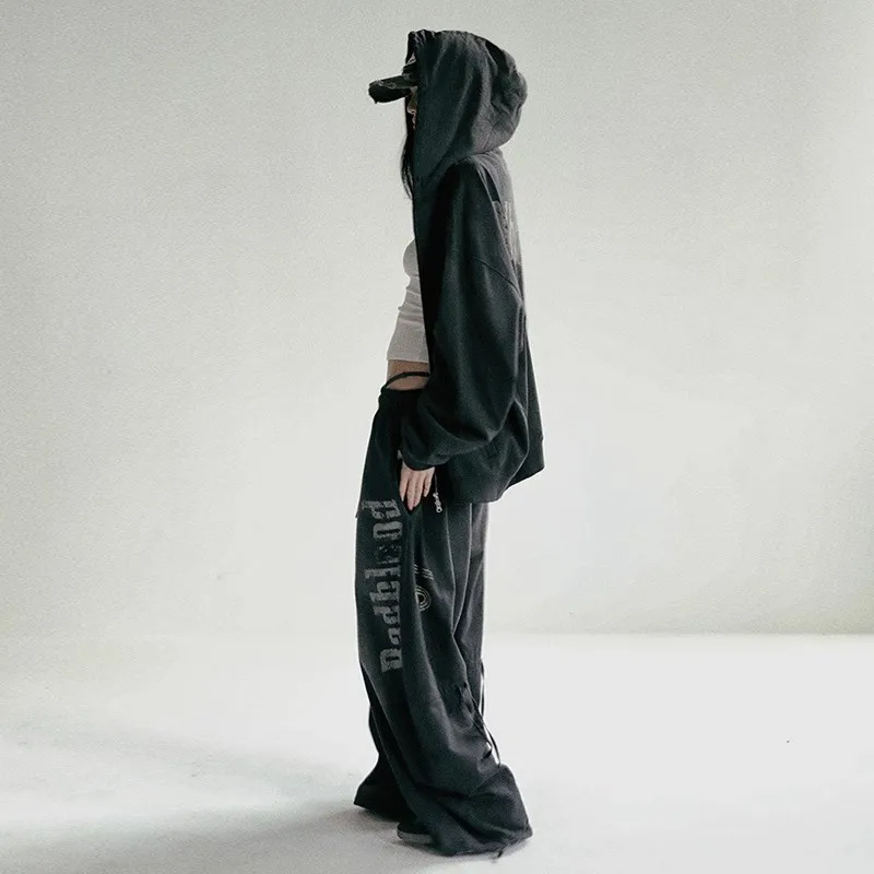 Badblood bcac series retro washed vintage hoodie hooded sports niche design jacket