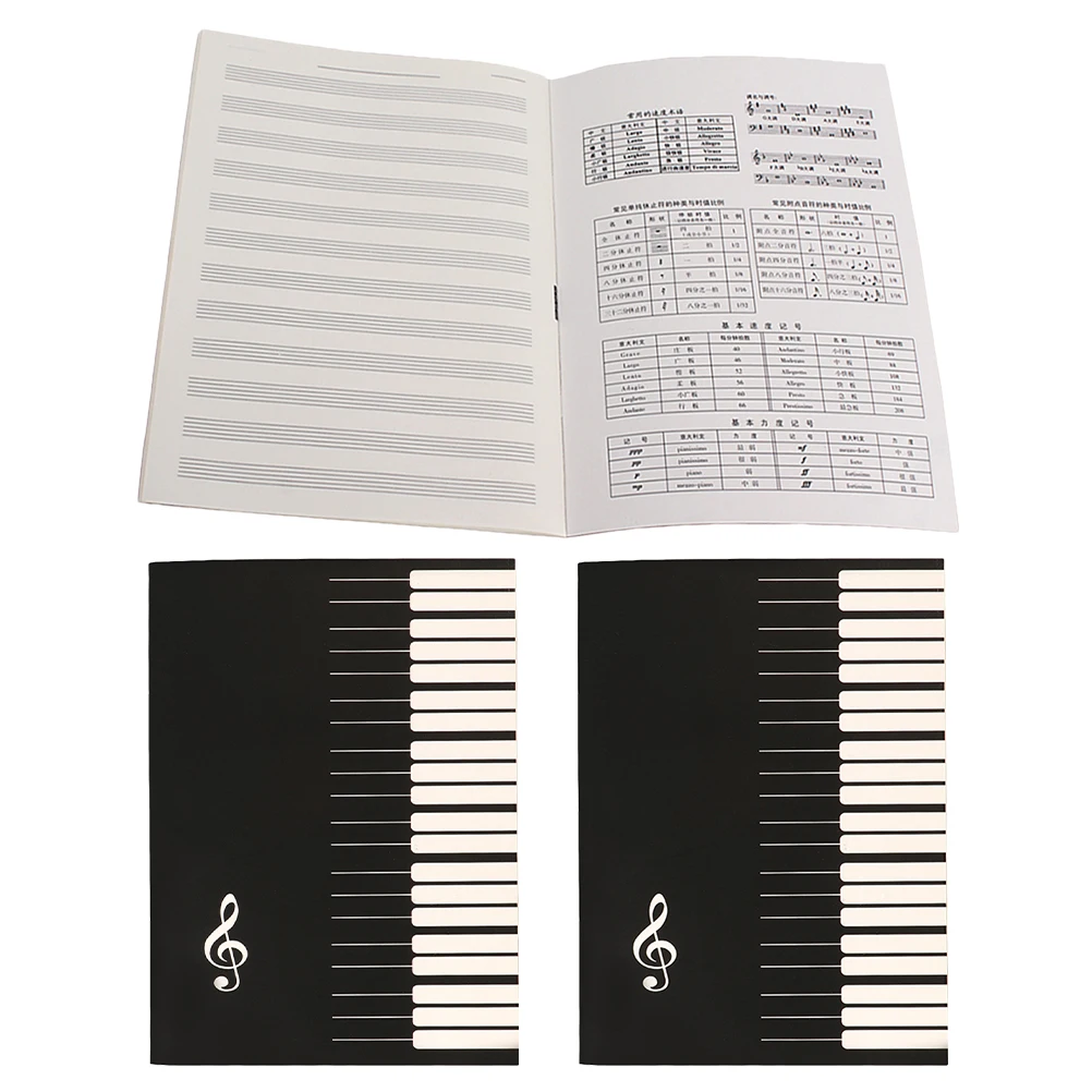 

3 Pcs Notebooks Music Score Exercise Manuscript Journal Guitar Tablature Stave Staff
