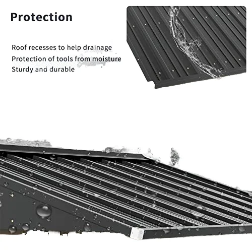 Outdoor garden Storage building Easy to assemble wood metal shed Strong galvanized steel apex roof