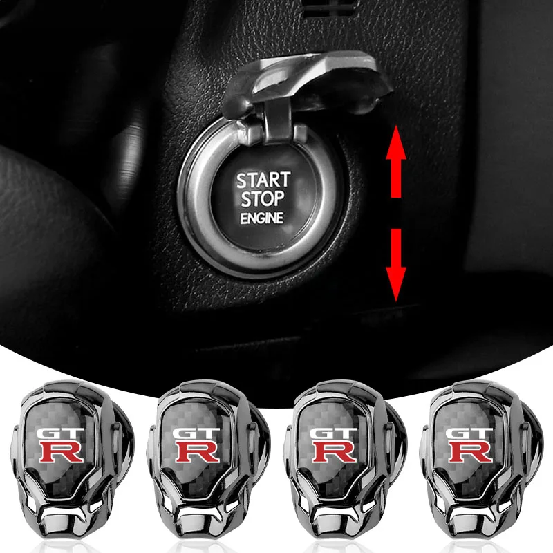 1 pçs carro one-touch start capa interruptor de ignição do motor botão decoração adesivo para nissan gtr c210 r30 GTS-R r33 r34 GT-R r35 nismo