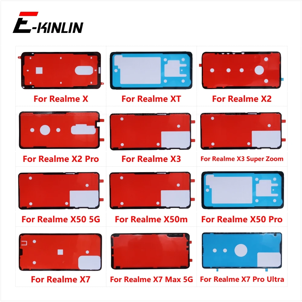 غطاء البطارية الخلفي ملصق خلفي شريط لاصق لاصق لـ OPPO Realme X XT X2 X3 Super Zoom X50 X50m X50Pro X7 Pro Max Ultra 5G #2