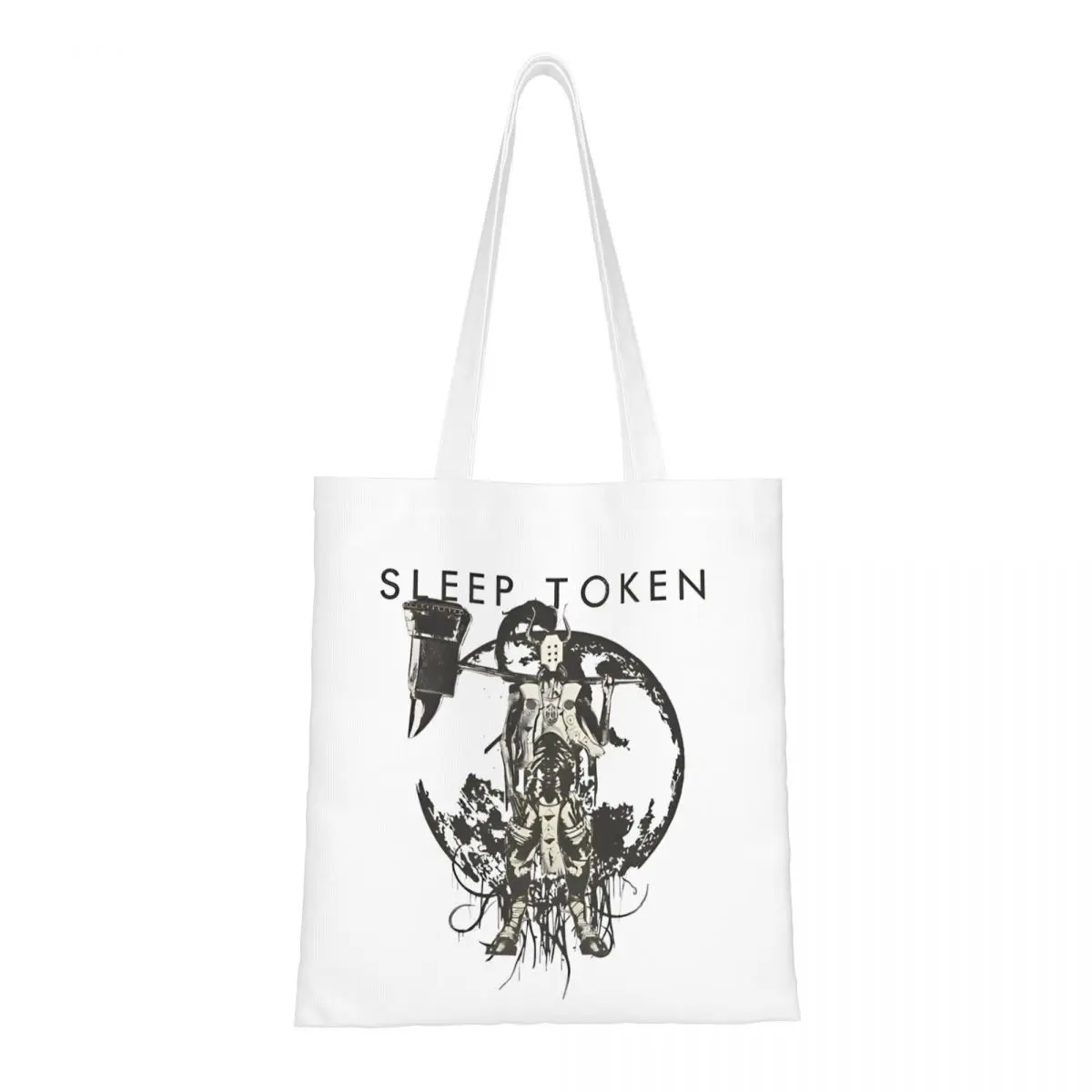 

The Hammer Being Band Canvas Tote Bag Reusable Large Capacity Sleep-Tokens Grocery Bag for Women Men
