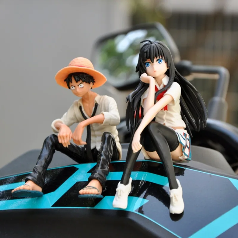 One Piece Luffy Cartoon Kawaii Yukino Anime Figure GK Model Cute Toys Cake Car Decoration Collection Children Adorable Gift Toys