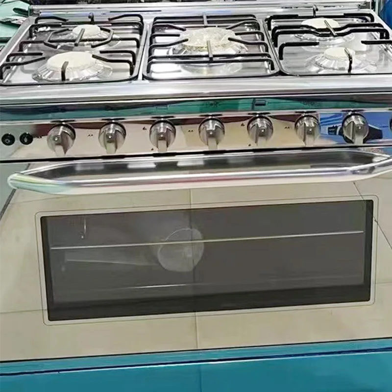 Low Power Consumption Stainless Steel Liquefied Petroleum Gas Hob 5 Burner 30 Inch Gas Kitchen Stove With Oven