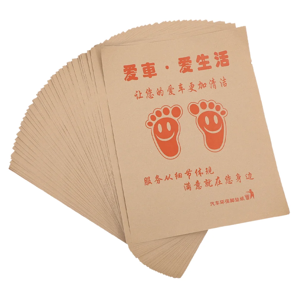 

50 Pcs Car Floor Mat Detailing Paper Mats Decor Carpet All Weather