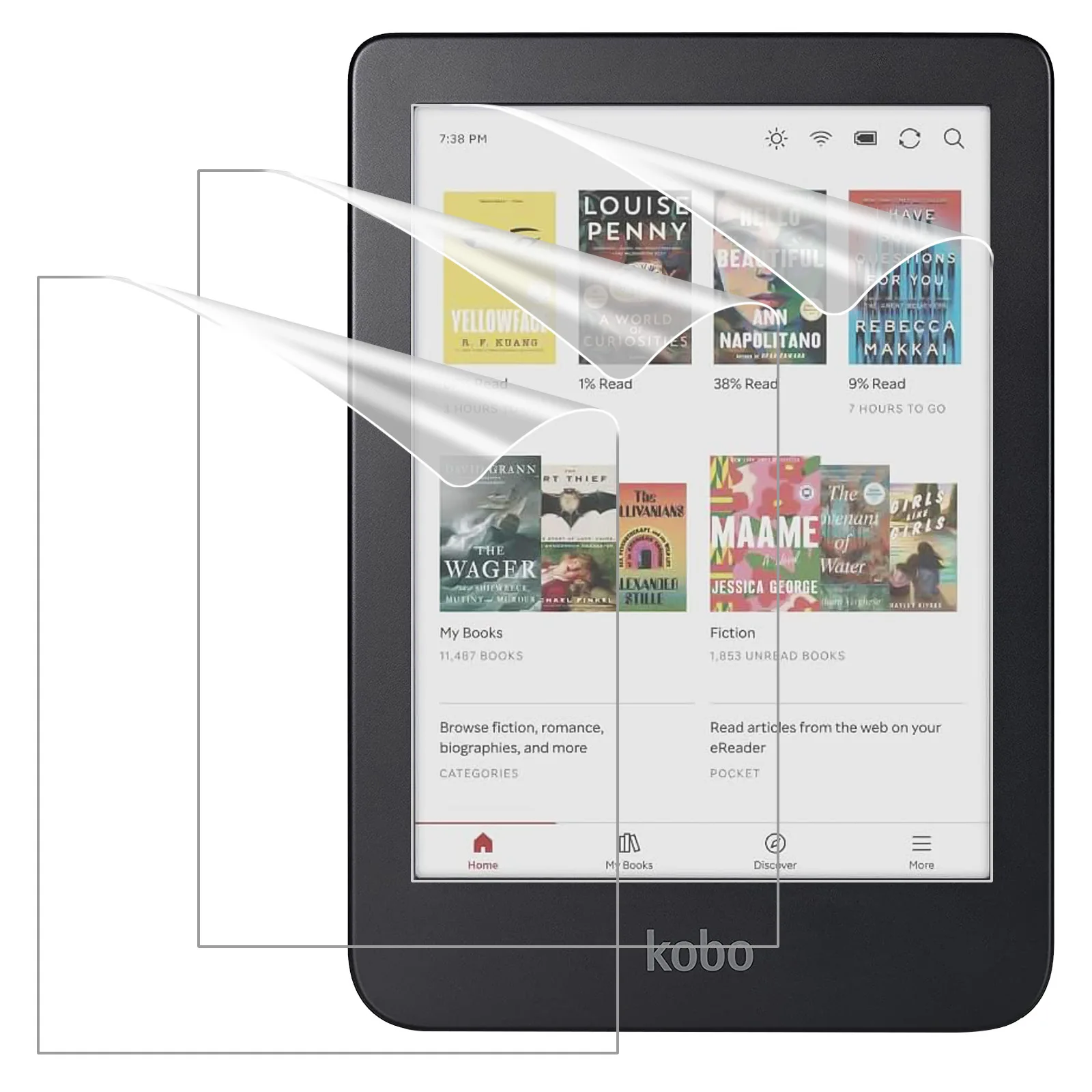 

Защитная пленка MoKo из 3 комплектов для Kobo Clara Color 6 дюймов 2024/Kobo Clara BW 6 дюймов 2024/Kobo Clara 2E 6 дюймов 2022, антибликовая премиальная ПЭТ