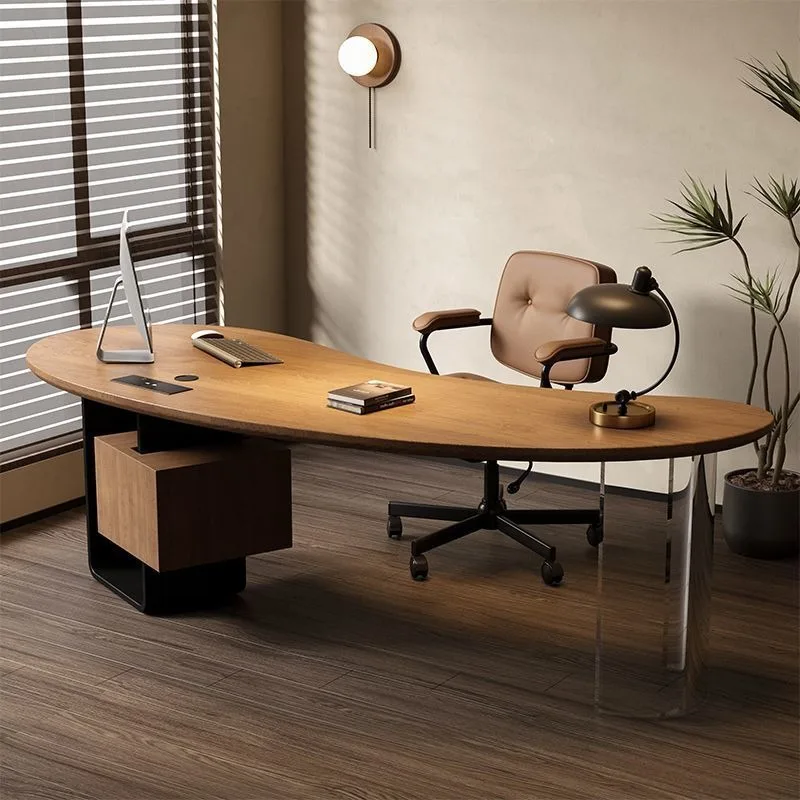 Solid wood desk, boss, president's office computer desk