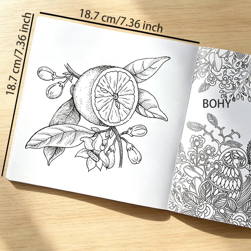 1 Adult Decompression Secret Garden Style Calming Coloring Book, Include 24 Pages of Theme Drafts, Wonderful Holiday Gifts