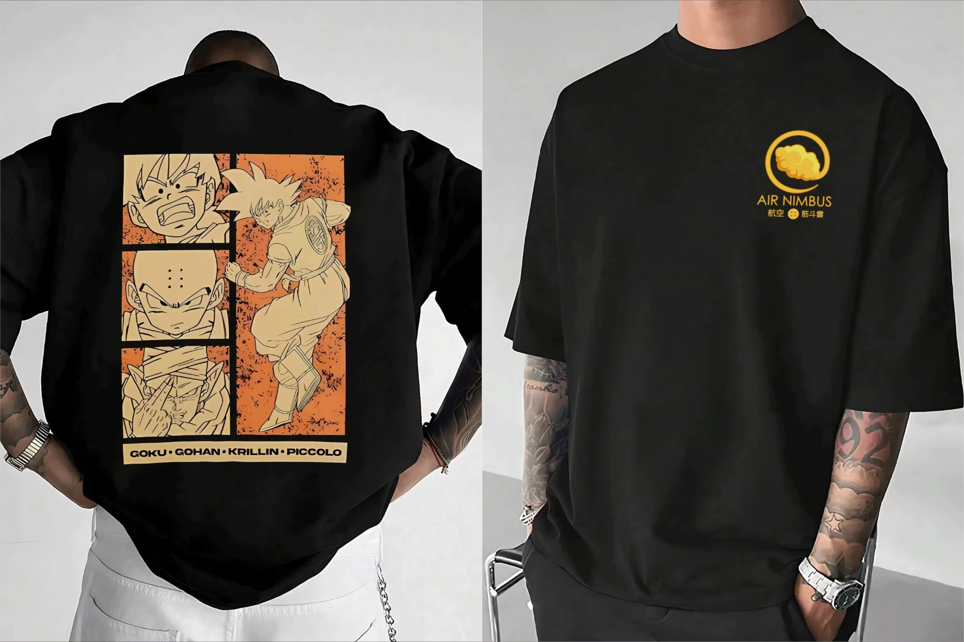 

2026 new Dragon Ball Z Goku Beepo Cartoon Pattern T-shirt - Men's Cotton Short-Sleeved T-shirt