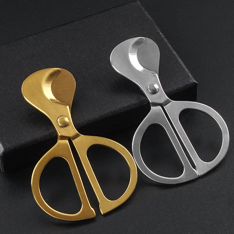 Cuban Cigar Scissors Cigar Cutter Knife Head Guillotine Portable Stainless Steel Cigar Knife Cutter Puncher Cigar Smoking Tool