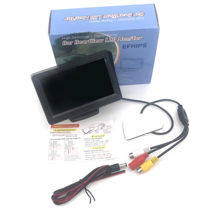 Lettori video per auto Display HD da 4.3 pollici Monitor per auto pieghevole telecamere LCD TFT parcheggio dello schermo della telecamera di retromarcia