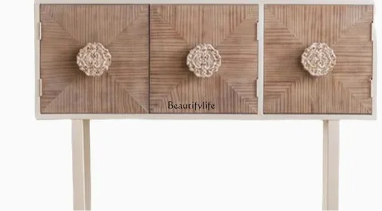 

LD33Retro Wood American Country Cabinet Living Room Storage Locker