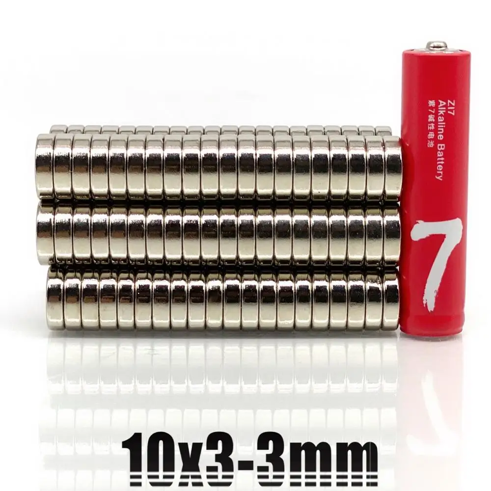 5-1000Pcs 10x3-3 Neodymium NdFeB แม่เหล็ก10*3-3 Super ที่มีประสิทธิภาพขนาดเล็กรอบถาวรแผ่นแม่เหล็ก imanes 10X3 3 10*3มม.