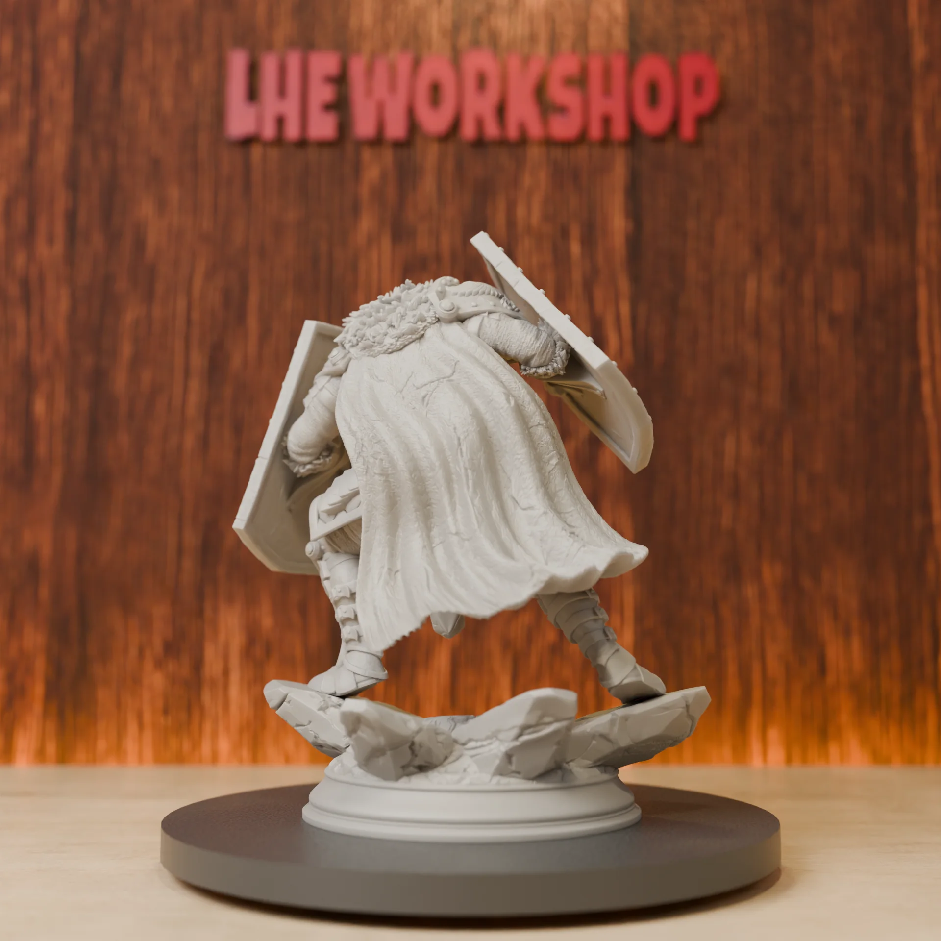 Orc Vanguard Fighter  Miniatures | 28mm-75mm | Resin 3D Printed DND Pathfinder Mini | Unpainted Grey