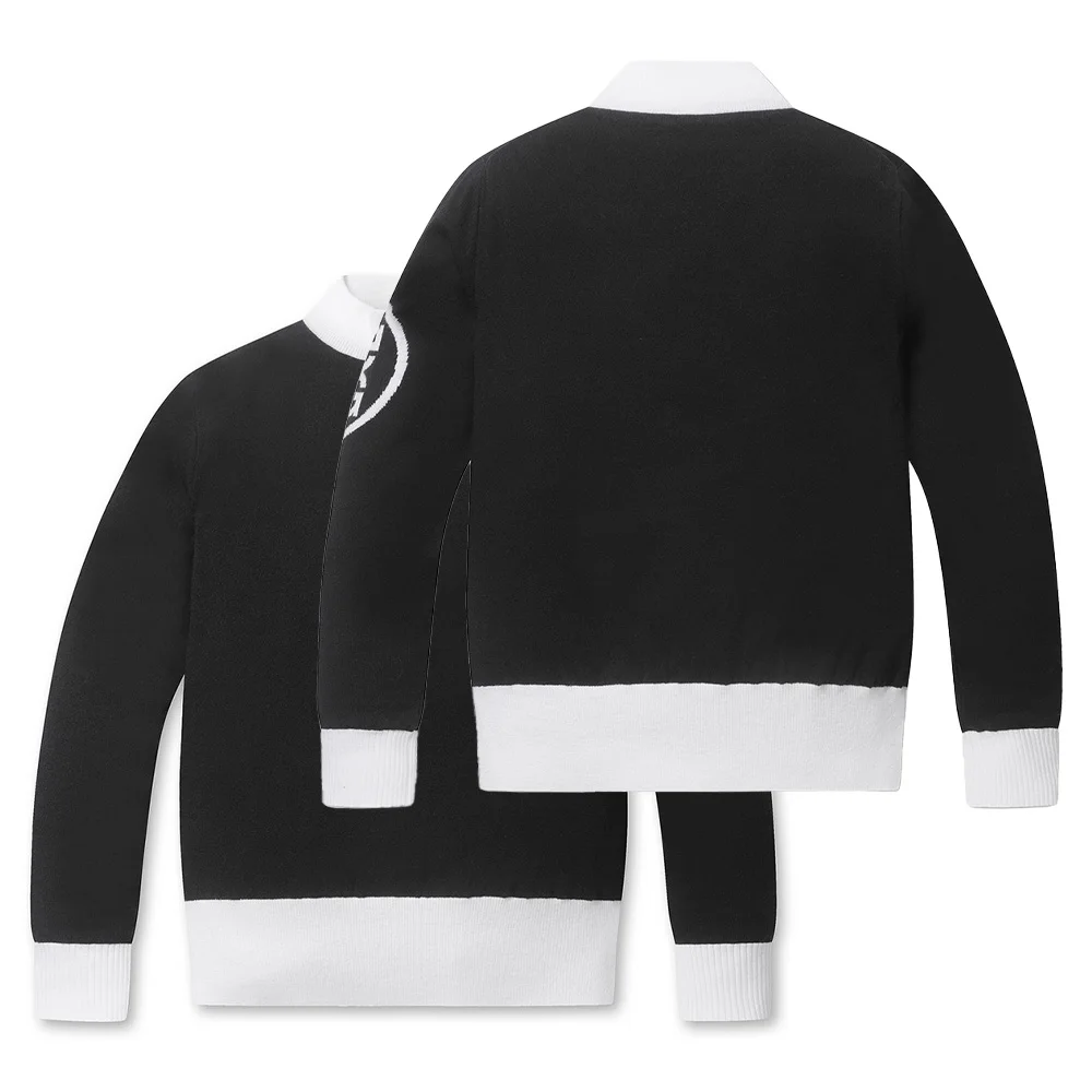 South korea Golf New Women Knit Warm Trendy Sportswear Lazy Half-high Collar All-Matching Sweater