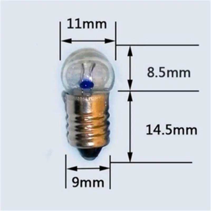 50 Pcs E10 1.5V2.5V3.8V 0.3A 6V 6.2V 0.5A Electrical Experiment Bulb Screw Lamp Beads